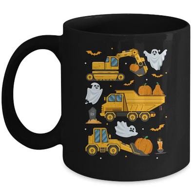 Construction Vehicle Halloween Crane Truck Pumpkin Boys Kids Mug | siriusteestore