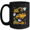 Construction Vehicle Halloween Crane Truck Pumpkin Boys Kids Mug | siriusteestore