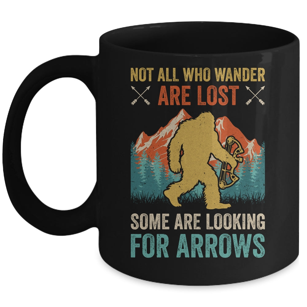 Cool Archery Men Women Bigfoot Not All Who Wander Are Lost Mug | siriusteestore
