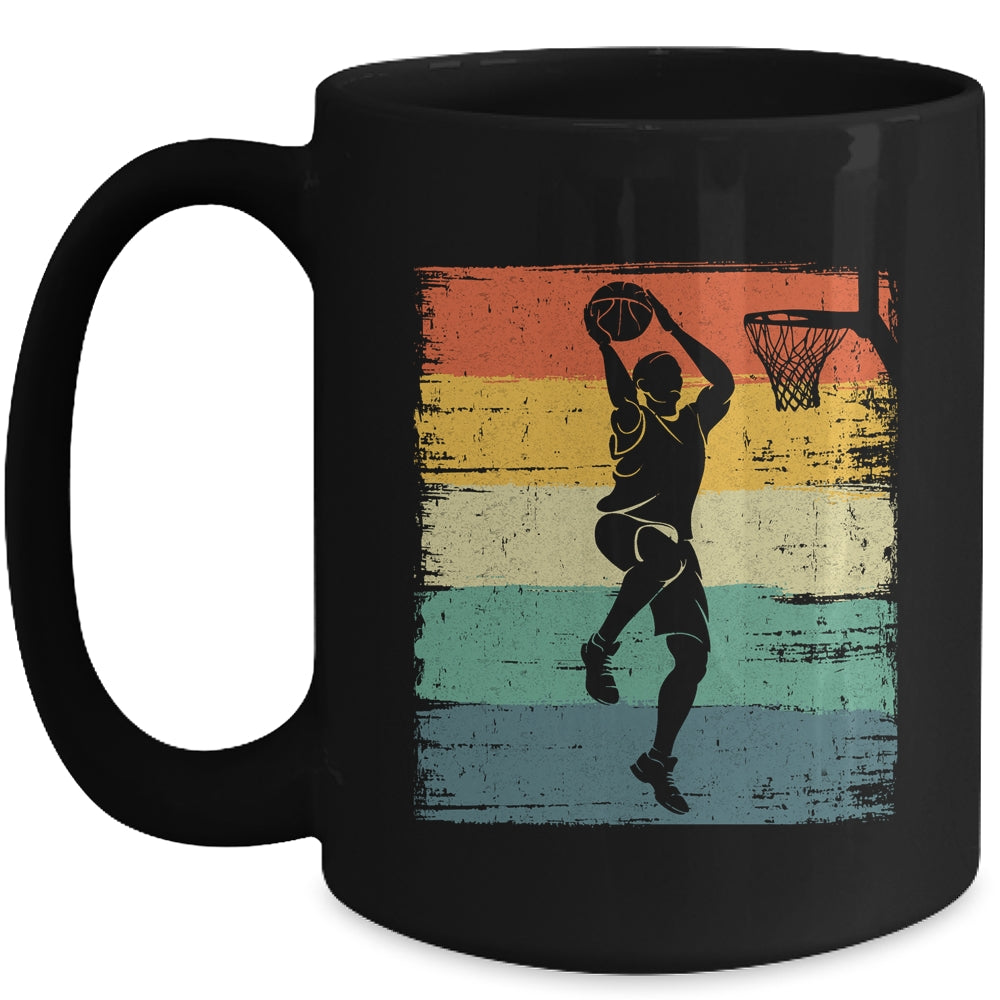 Cool Basketball Art For Men Women Vintage Basketball Player Mug | siriusteestore