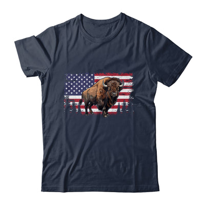 Cool Bison US Flag Design For Men Women Kids Buffalo Bison Shirt & Hoodie | siriusteestore