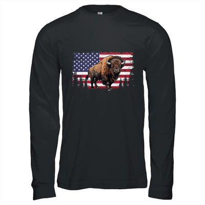 Cool Bison US Flag Design For Men Women Kids Buffalo Bison Shirt & Hoodie | siriusteestore