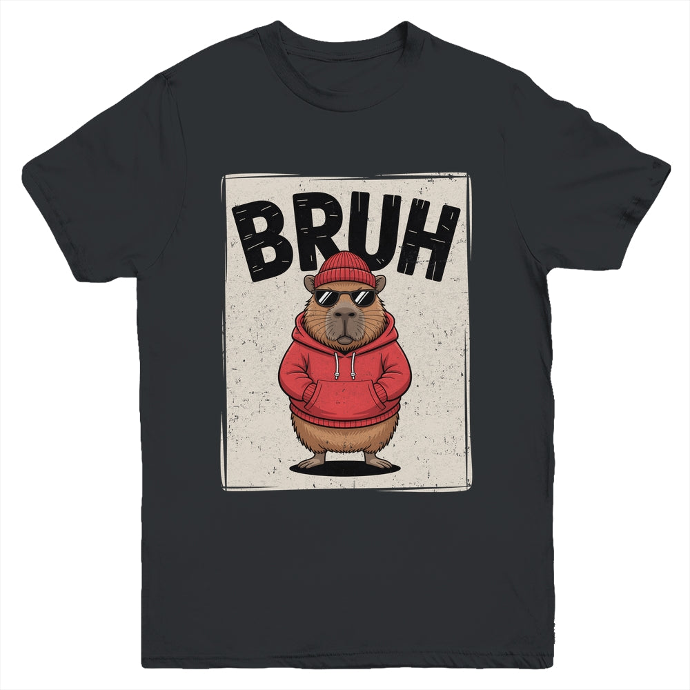 Cool Bruh Capybara Men Women Boys Teens Funny Capybara Youth Shirt | siriusteestore