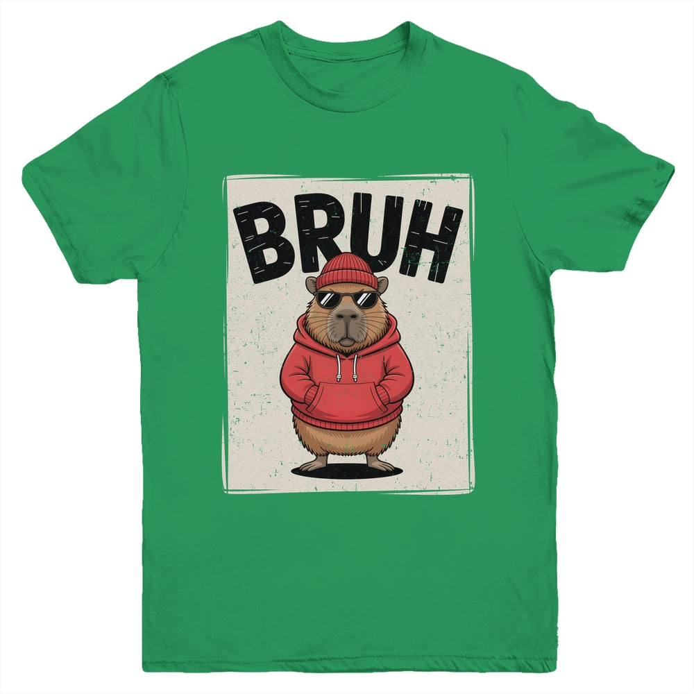Cool Bruh Capybara Men Women Boys Teens Funny Capybara Youth Shirt | siriusteestore