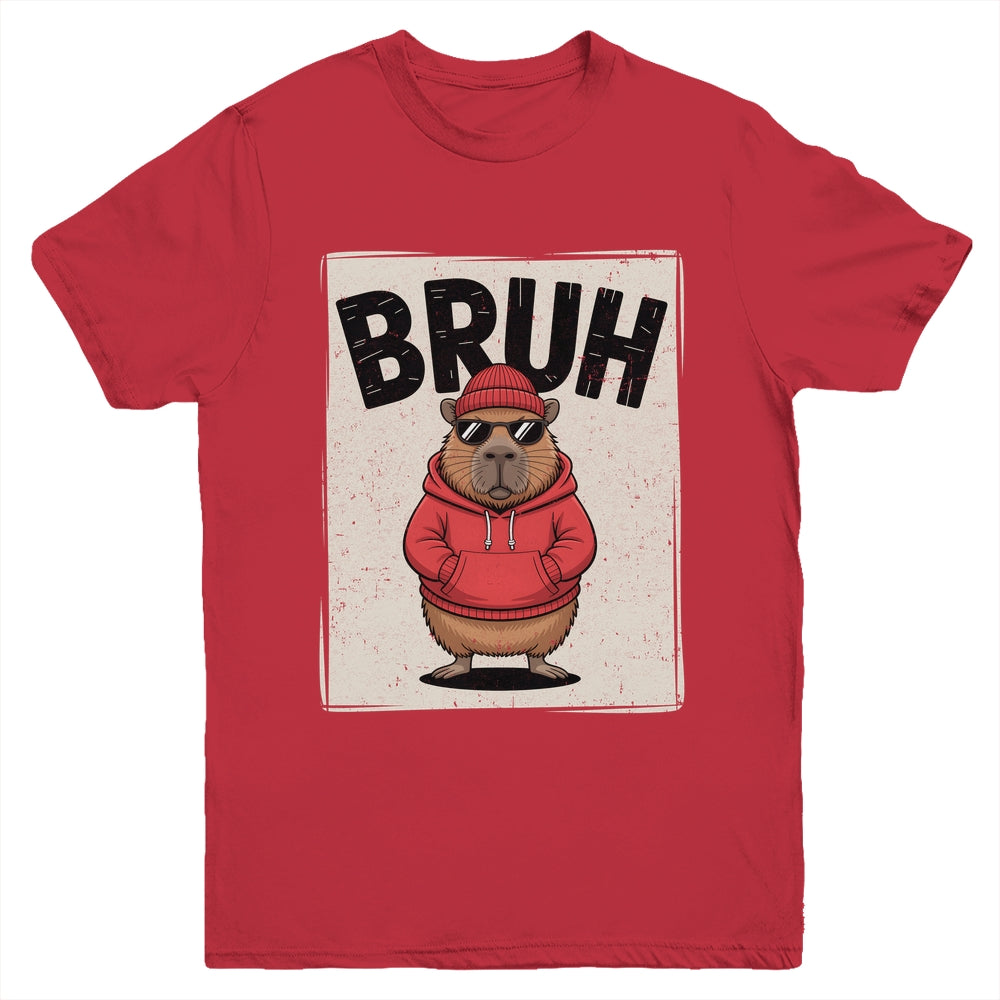 Cool Bruh Capybara Men Women Boys Teens Funny Capybara Youth Shirt | siriusteestore
