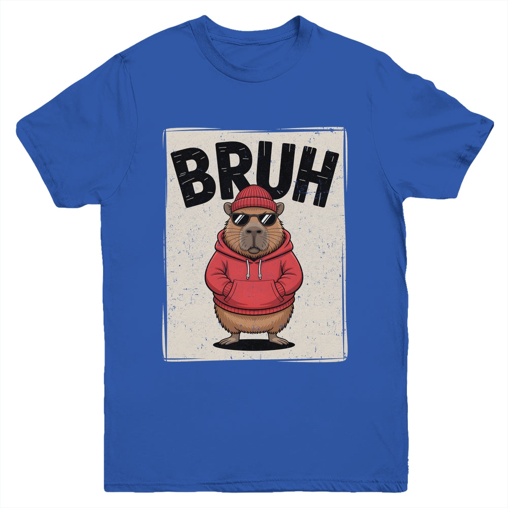 Cool Bruh Capybara Men Women Boys Teens Funny Capybara Youth Shirt | siriusteestore