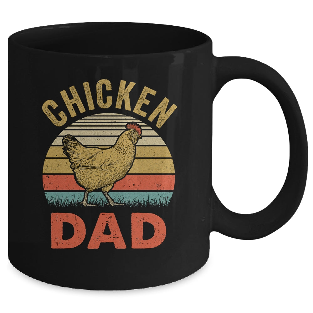 Cool Chicken Dad For Men Fathers Day Rooster Chicken Farmer Mug | siriusteestore