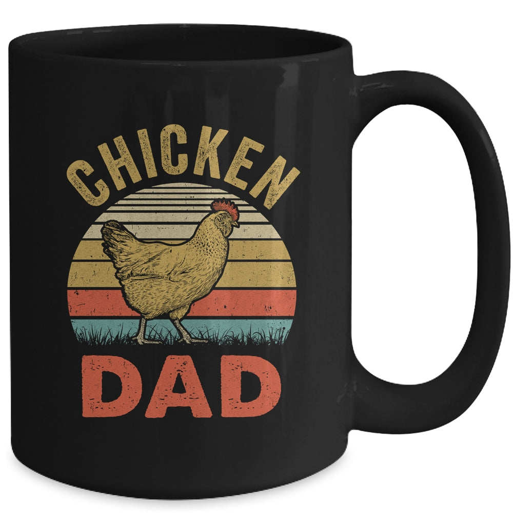 Cool Chicken Dad For Men Fathers Day Rooster Chicken Farmer Mug | siriusteestore