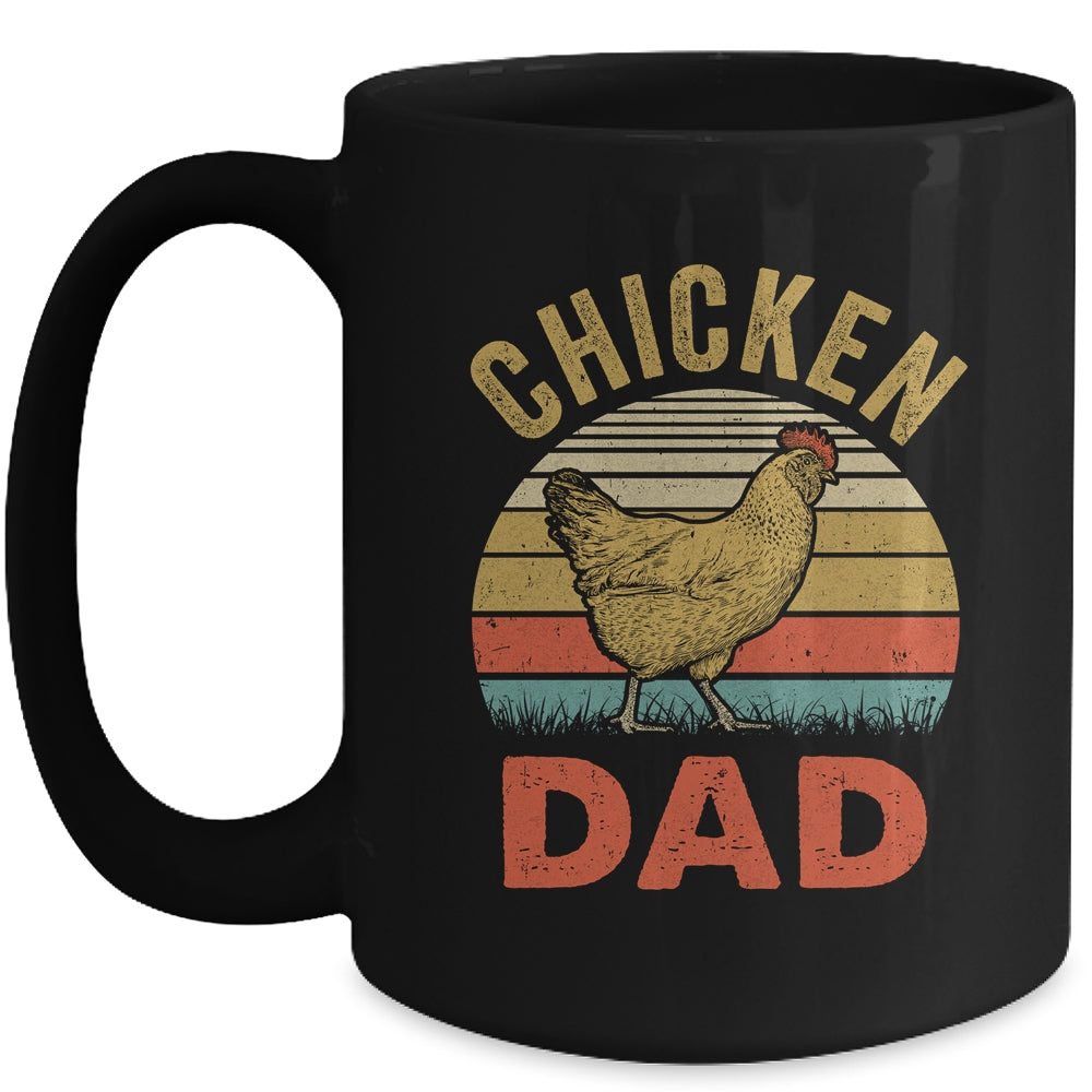 Cool Chicken Dad For Men Fathers Day Rooster Chicken Farmer Mug | siriusteestore