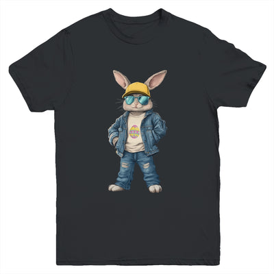 Cool Easter Bunny With Sunglasses For Boys Teens Men Outfit Youth Shirt | siriusteestore