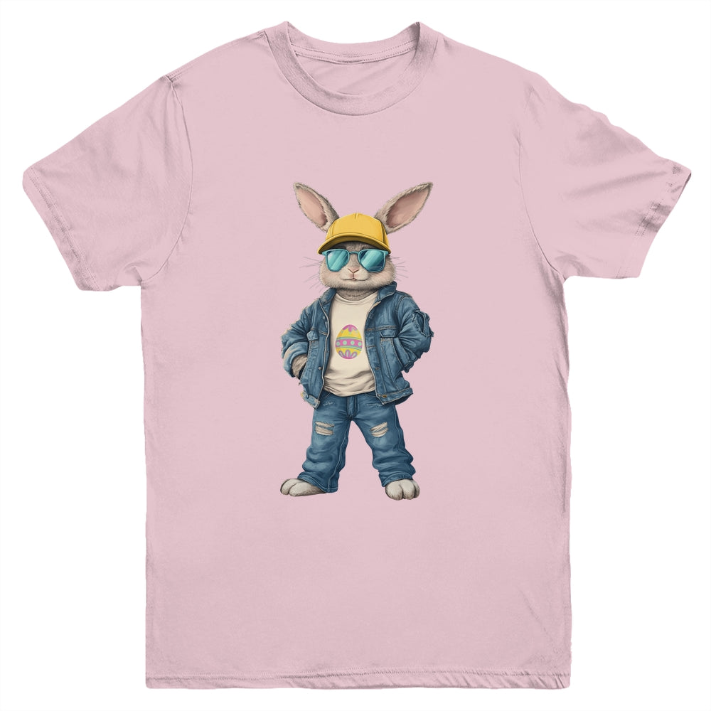 Cool Easter Bunny With Sunglasses For Boys Teens Men Outfit Youth Shirt | siriusteestore