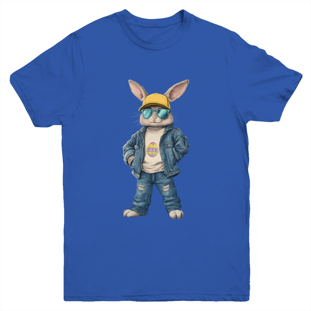 Cool Easter Bunny With Sunglasses For Boys Teens Men Outfit Youth Shirt | siriusteestore