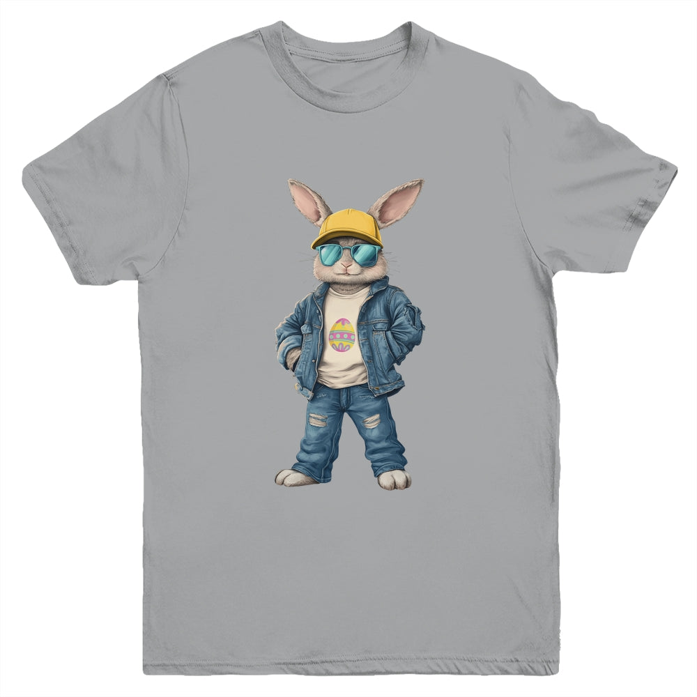 Cool Easter Bunny With Sunglasses For Boys Teens Men Outfit Youth Shirt | siriusteestore