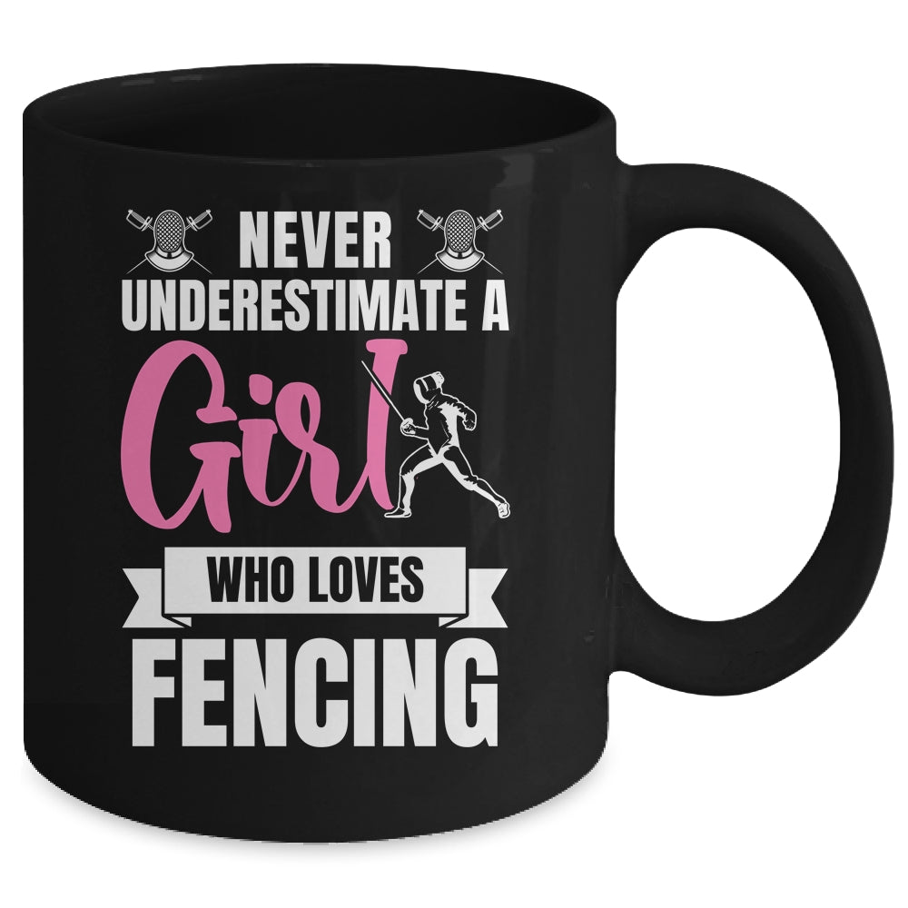 Cool Fencing Art For Women Girls Sports Sword Fencing Mug | siriusteestore