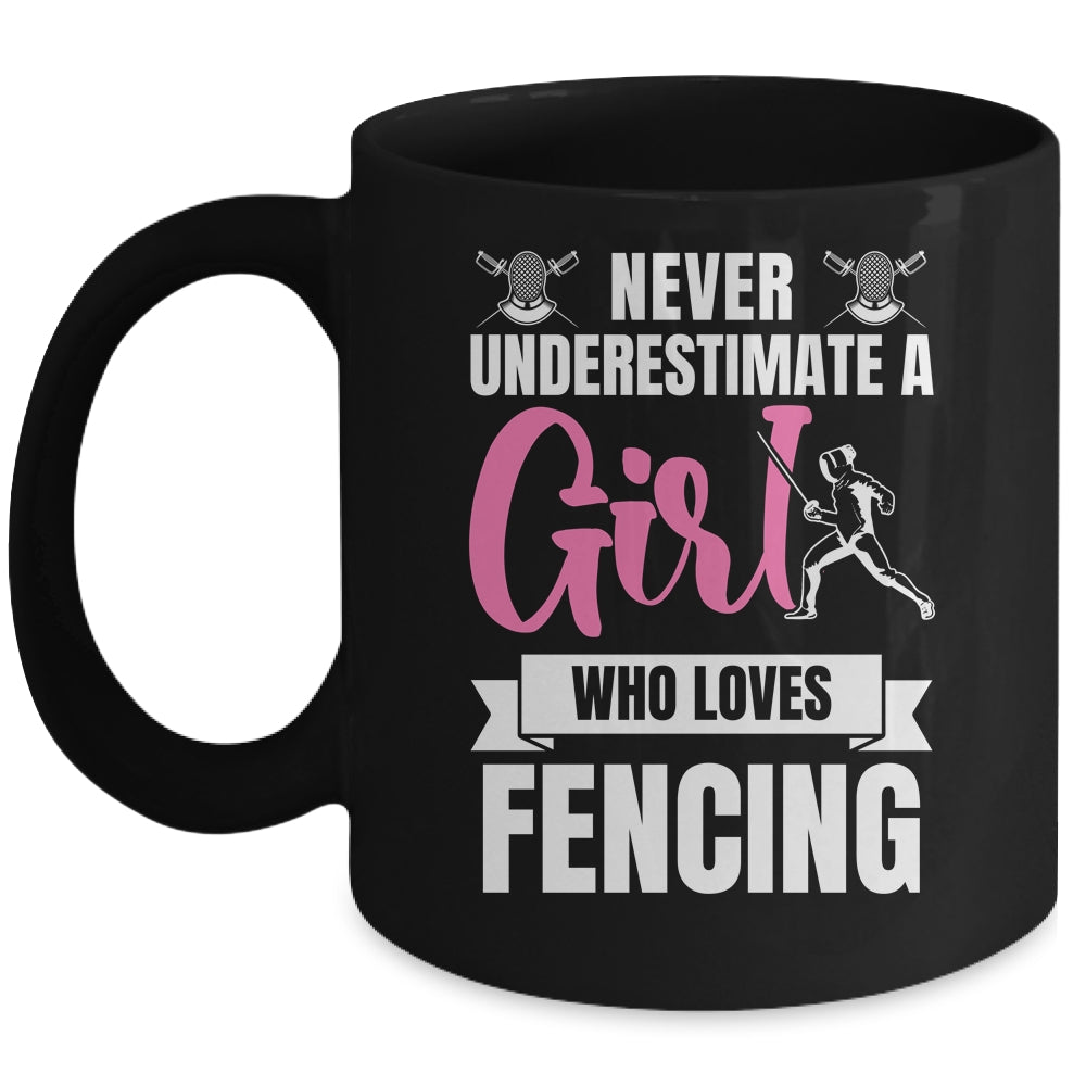 Cool Fencing Art For Women Girls Sports Sword Fencing Mug | siriusteestore