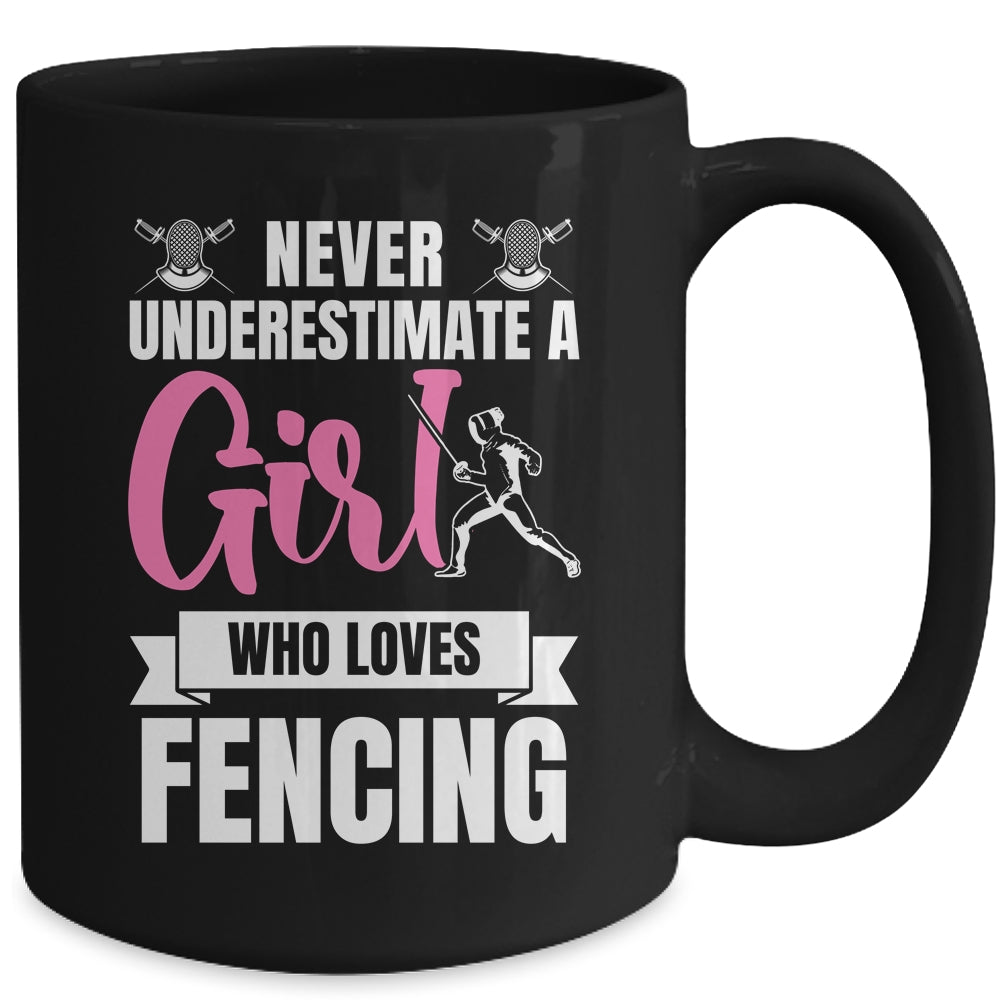 Cool Fencing Art For Women Girls Sports Sword Fencing Mug | siriusteestore