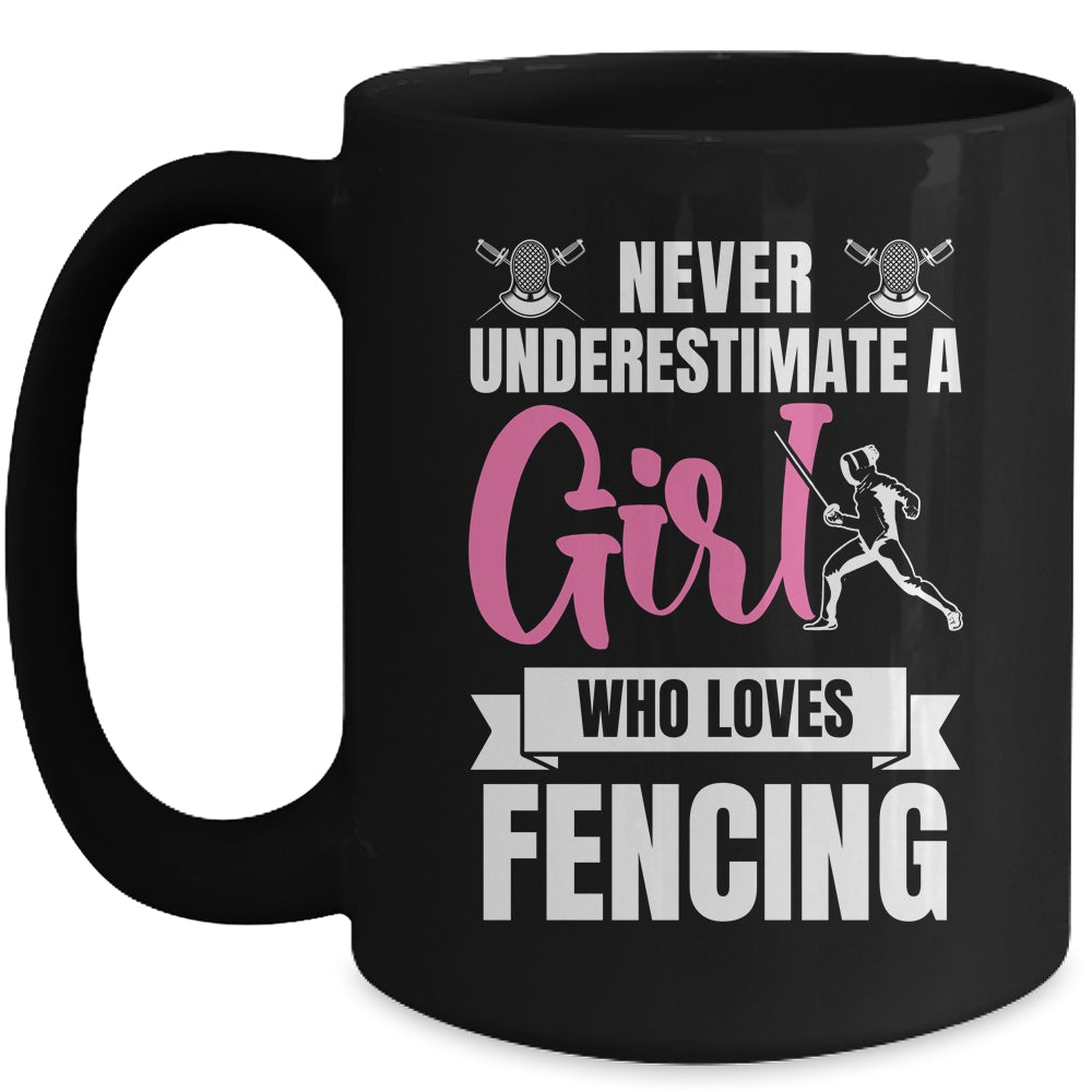 Cool Fencing Art For Women Girls Sports Sword Fencing Mug | siriusteestore