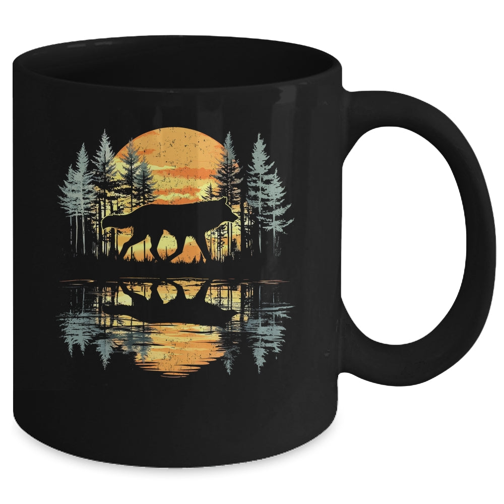 Cool Graphic Wolf Nature Lovers Wildlife Explorers Men Women Mug | siriusteestore
