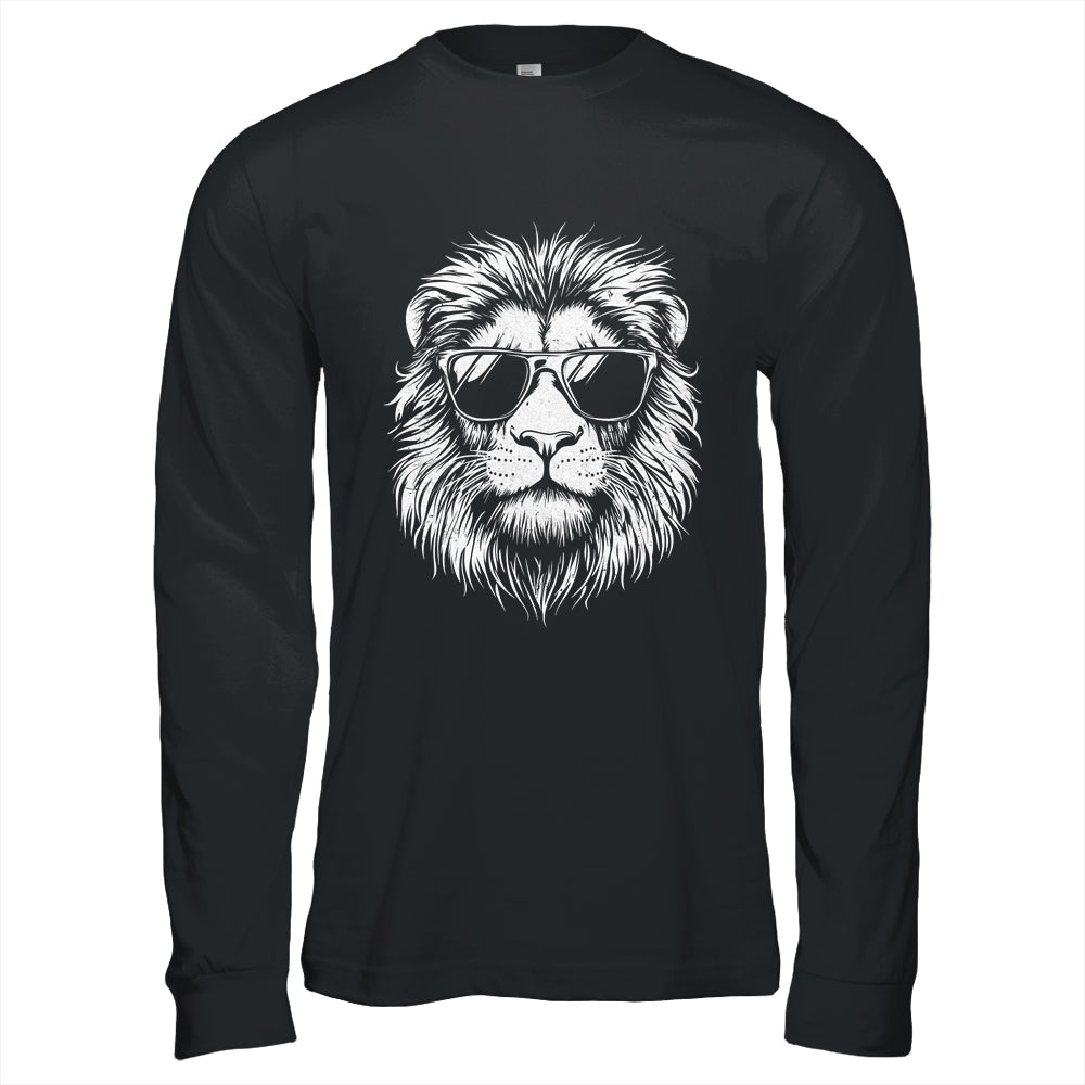 Cool Lion Wearing Sunglasses Graphic Art Leo Design Shirt & Hoodie | siriusteestore