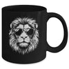 Cool Lion Wearing Sunglasses Graphic Art Leo Design Mug | siriusteestore