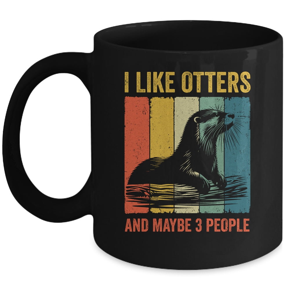 Cool Otter Design For Men Women Kids Vintage Sea Otter Lover Mug | siriusteestore