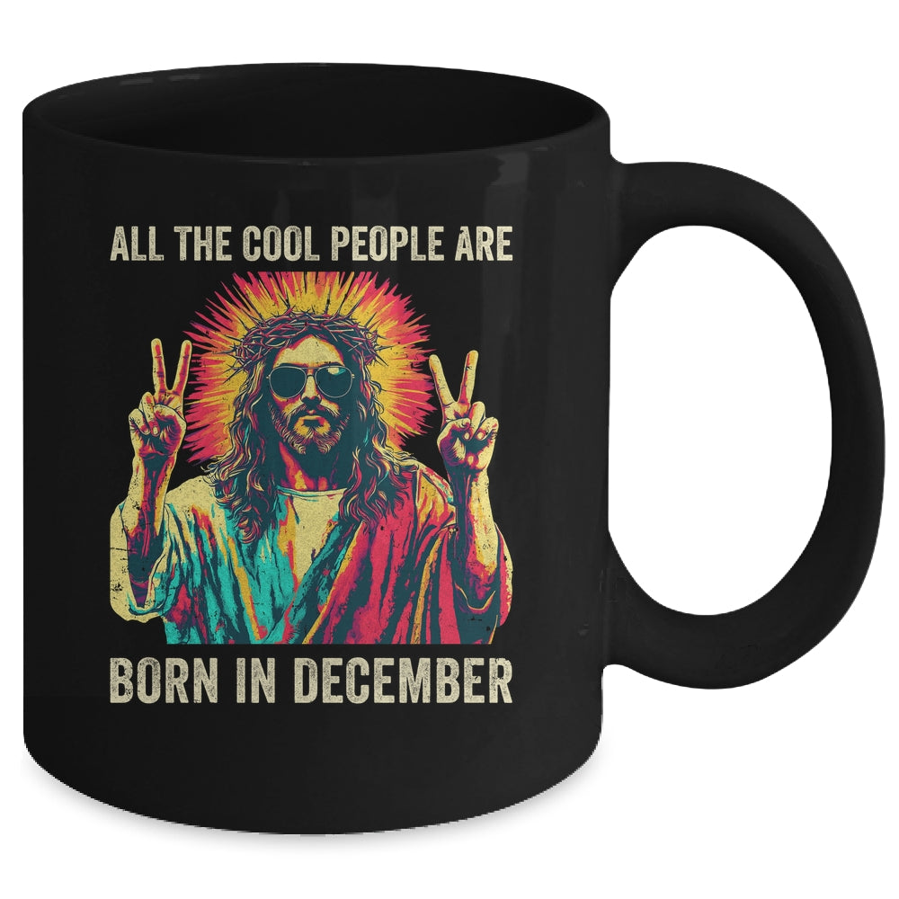 Cool People Are Born In December Christian Christmas Mug | siriusteestore