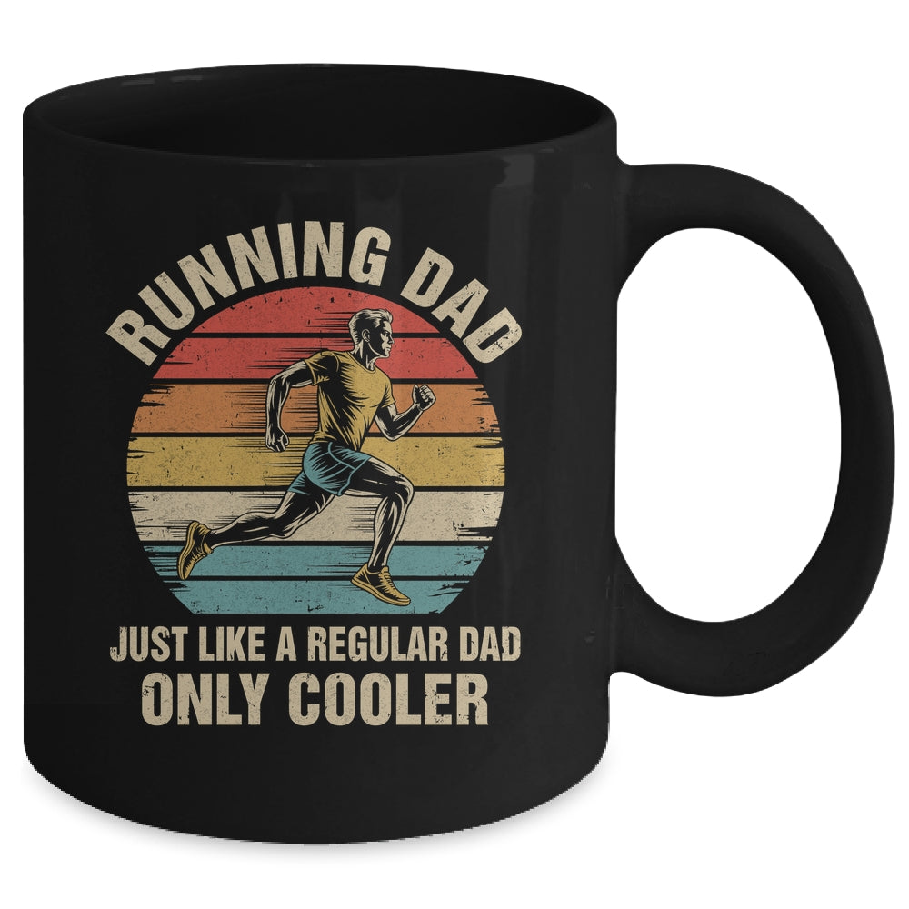 Cool Running Dad Funny Marathon Runner Dad Men Fathers Day Mug | siriusteestore