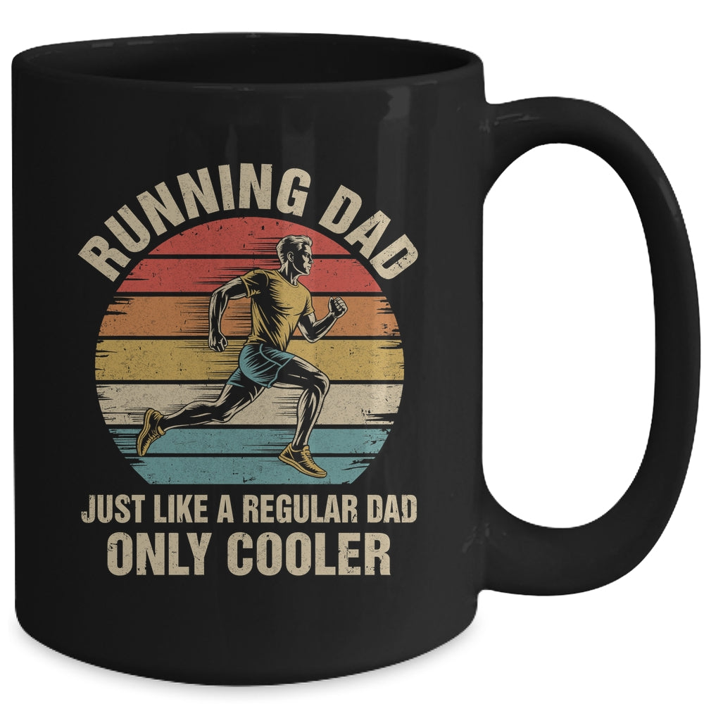 Cool Running Dad Funny Marathon Runner Dad Men Fathers Day Mug | siriusteestore