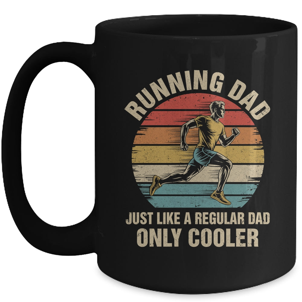 Cool Running Dad Funny Marathon Runner Dad Men Fathers Day Mug | siriusteestore