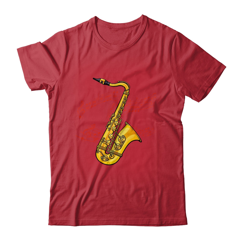 Cool Saxophone For Men Women Jazz Music Notes Musician Sax Shirt & Hoodie | siriusteestore