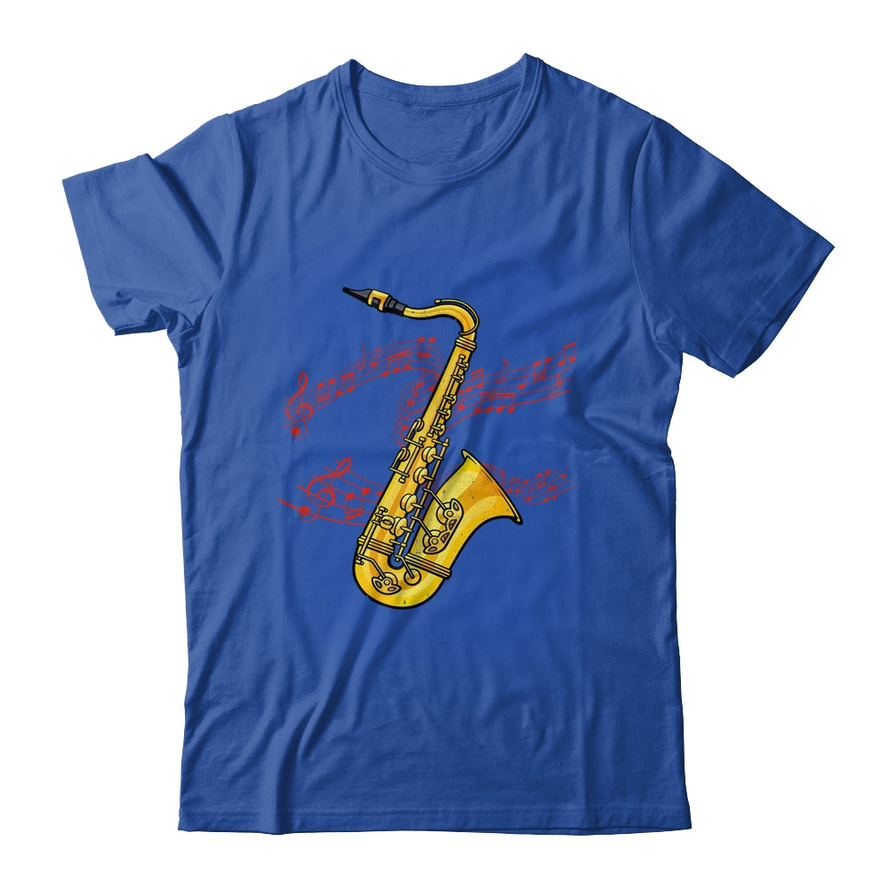 Cool Saxophone For Men Women Jazz Music Notes Musician Sax Shirt & Hoodie | siriusteestore
