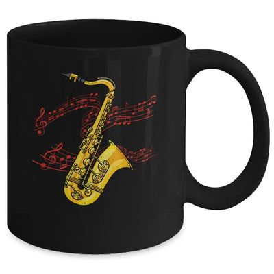 Cool Saxophone For Men Women Jazz Music Notes Musician Sax Mug | siriusteestore