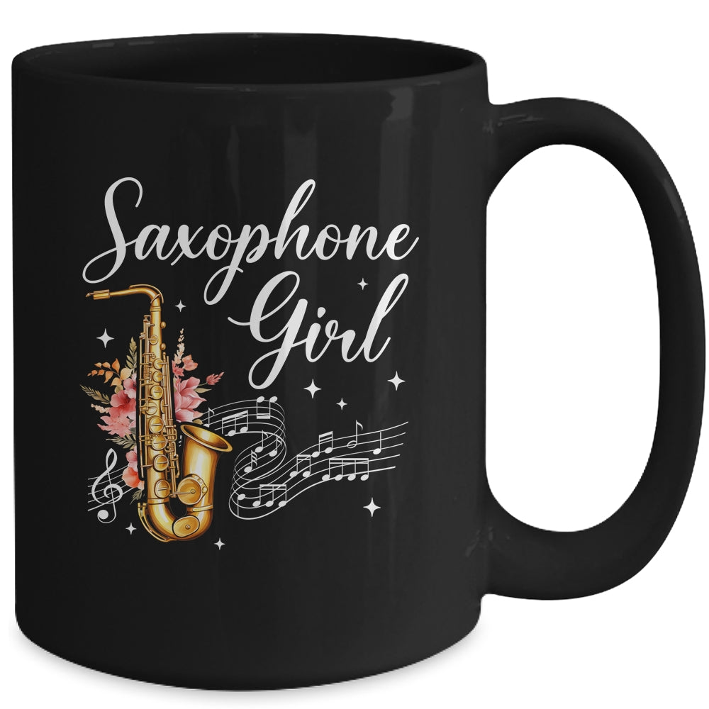 Cool Saxophone Girls Art For Women Sax Player Jazz Music Mug | siriusteestore