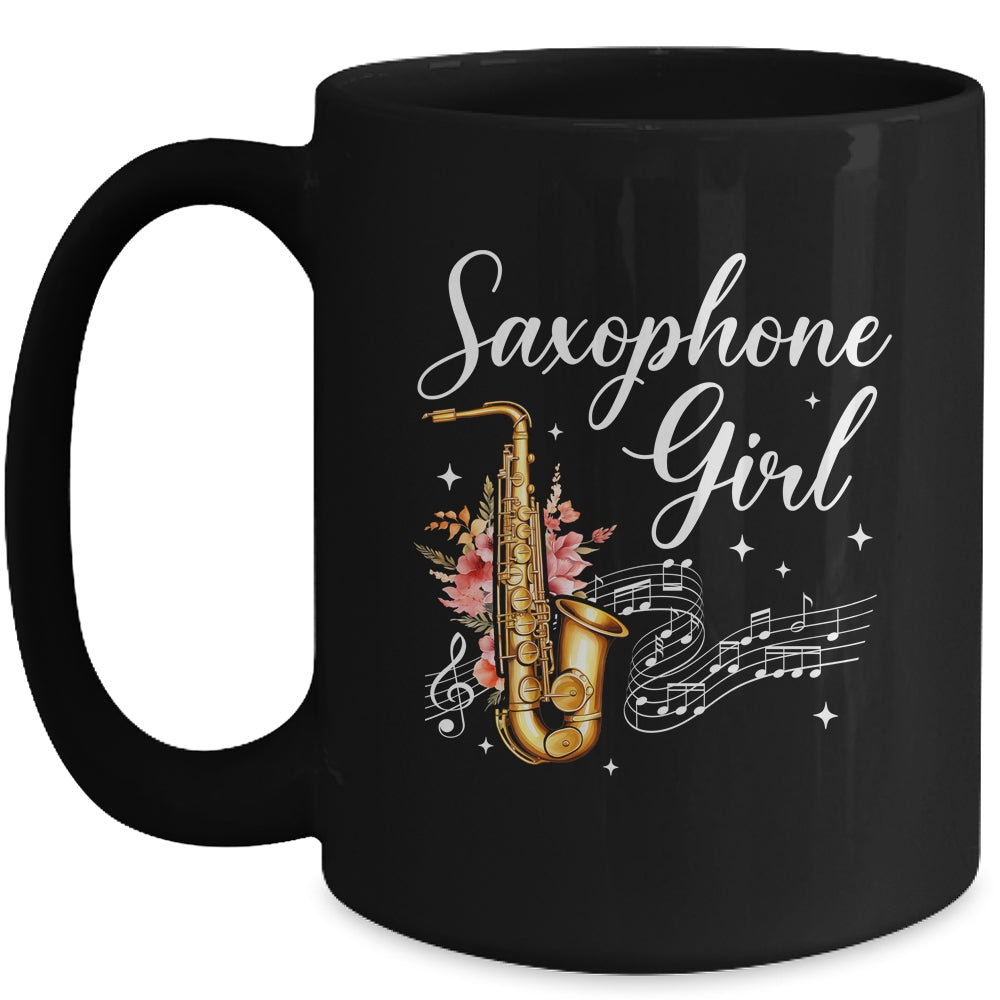 Cool Saxophone Girls Art For Women Sax Player Jazz Music Mug | siriusteestore