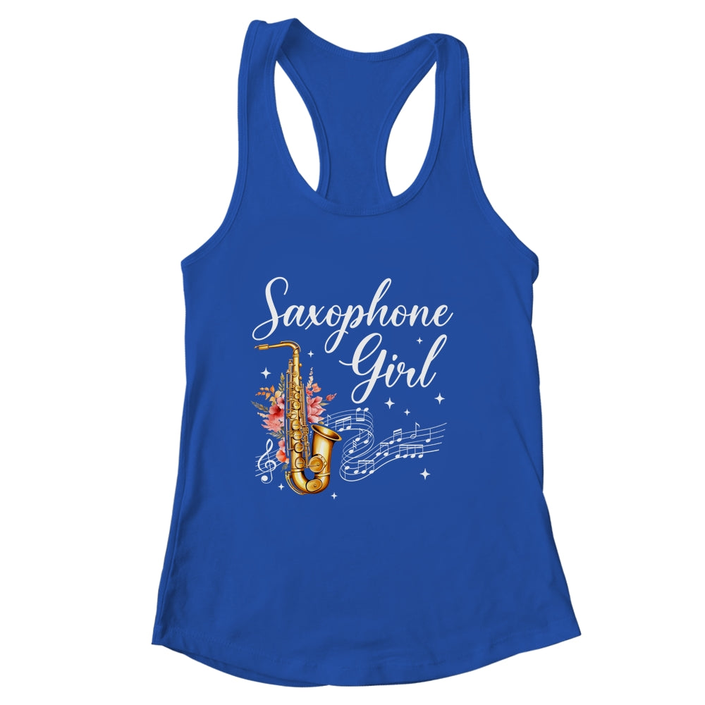 Cool Saxophone Girls Art For Women Sax Player Jazz Music Shirt & Tank Top | siriusteestore