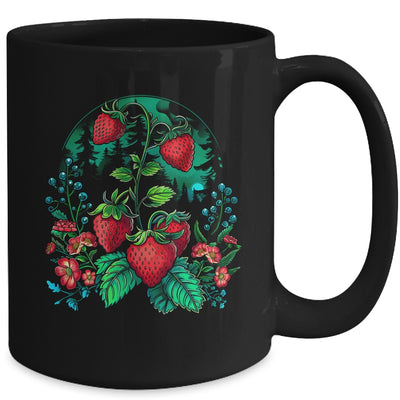 Cool Strawberry Plants By Night For Strawberries Lovers Mug | siriusteestore