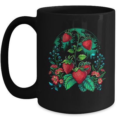 Cool Strawberry Plants By Night For Strawberries Lovers Mug | siriusteestore