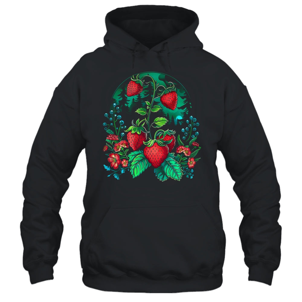 Cool Strawberry Plants By Night For Strawberries Lovers Shirt & Tank Top | siriusteestore
