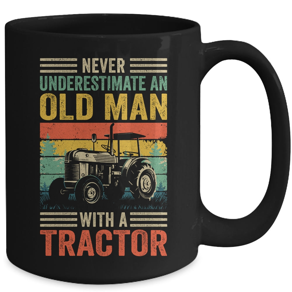 Cool Tractor Driver Design For Dad Grandpa Old Man Farming Mug | siriusteestore