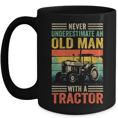 Cool Tractor Driver Design For Dad Grandpa Old Man Farming Mug | siriusteestore