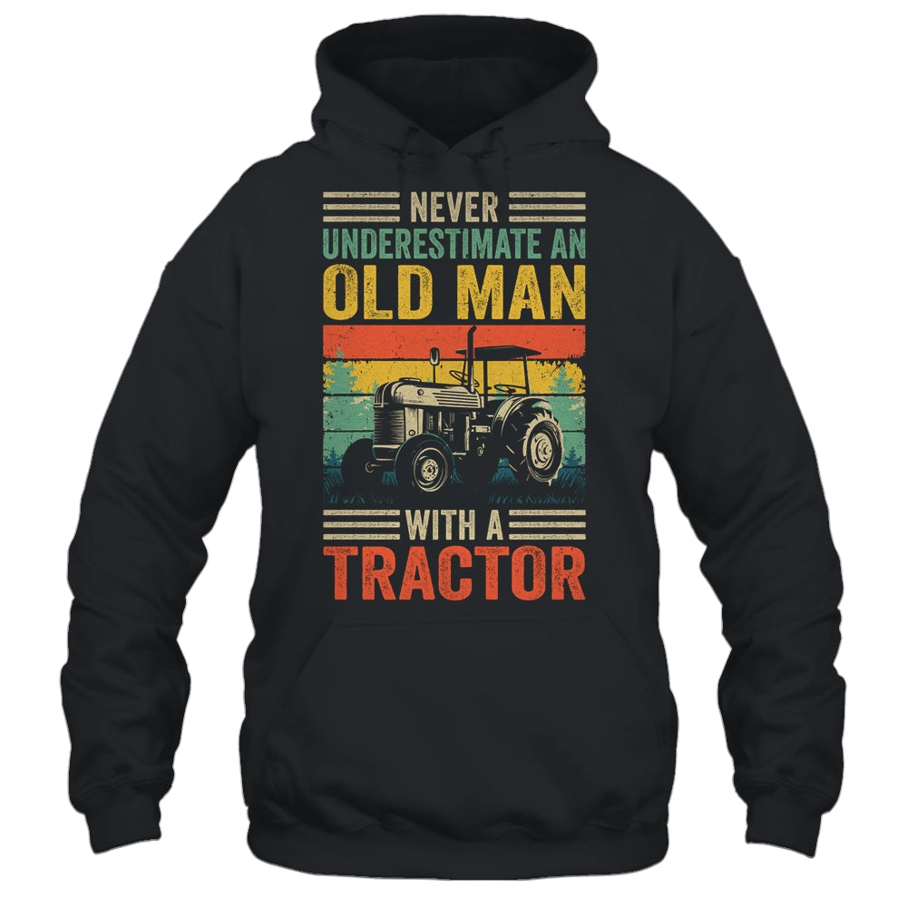 Cool Tractor Driver Design For Dad Grandpa Old Man Farming Shirt & Hoodie | siriusteestore