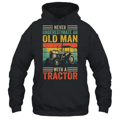 Cool Tractor Driver Design For Dad Grandpa Old Man Farming Shirt & Hoodie | siriusteestore