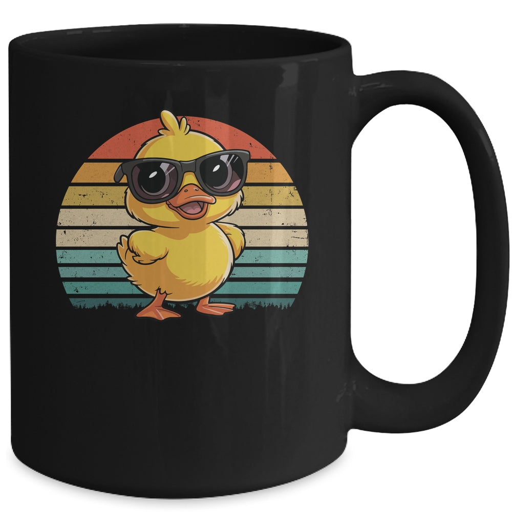Cool Yellow Rubber Duck In Sunglasses Retro Funny Duck Lover Mug | siriusteestore