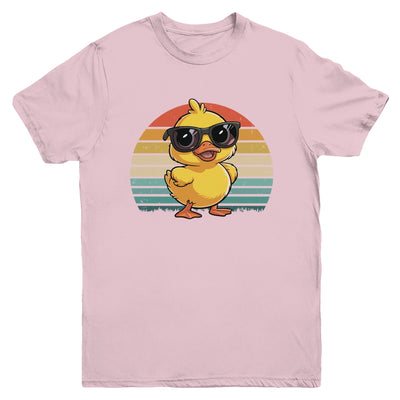 Cool Yellow Rubber Duck In Sunglasses Retro Funny Duck Lover Youth Shirt | siriusteestore