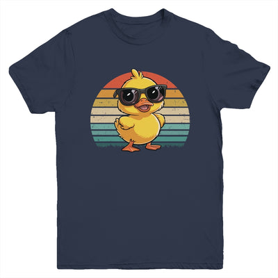 Cool Yellow Rubber Duck In Sunglasses Retro Funny Duck Lover Youth Shirt | siriusteestore