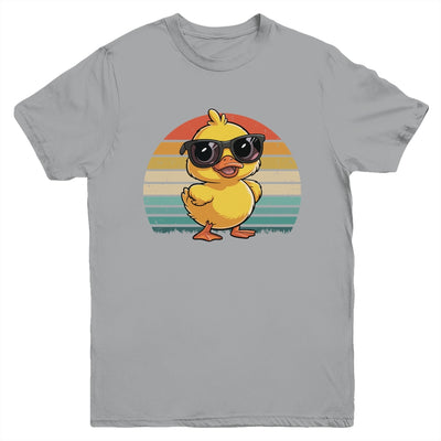 Cool Yellow Rubber Duck In Sunglasses Retro Funny Duck Lover Youth Shirt | siriusteestore