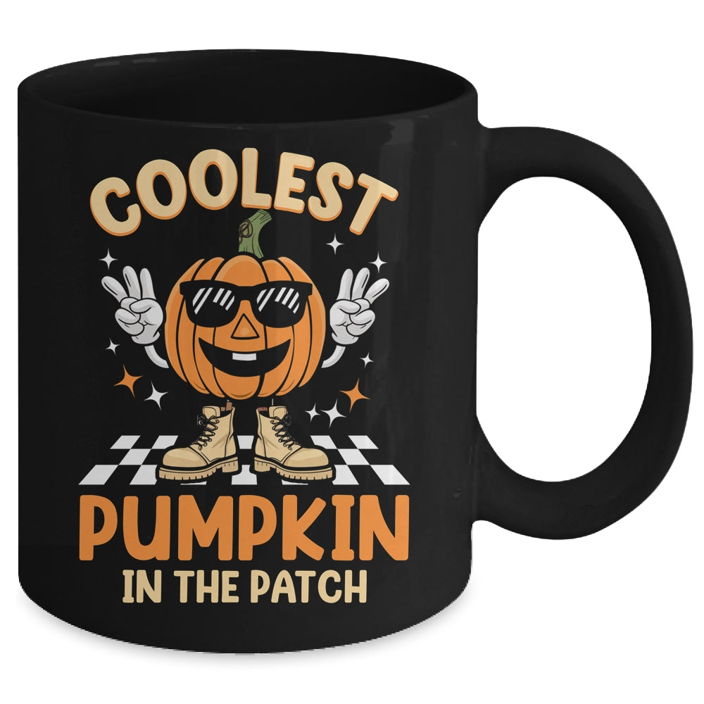 Coolest Pumpkin In The Patch Halloween Boys Girls Vintage Mug | siriusteestore