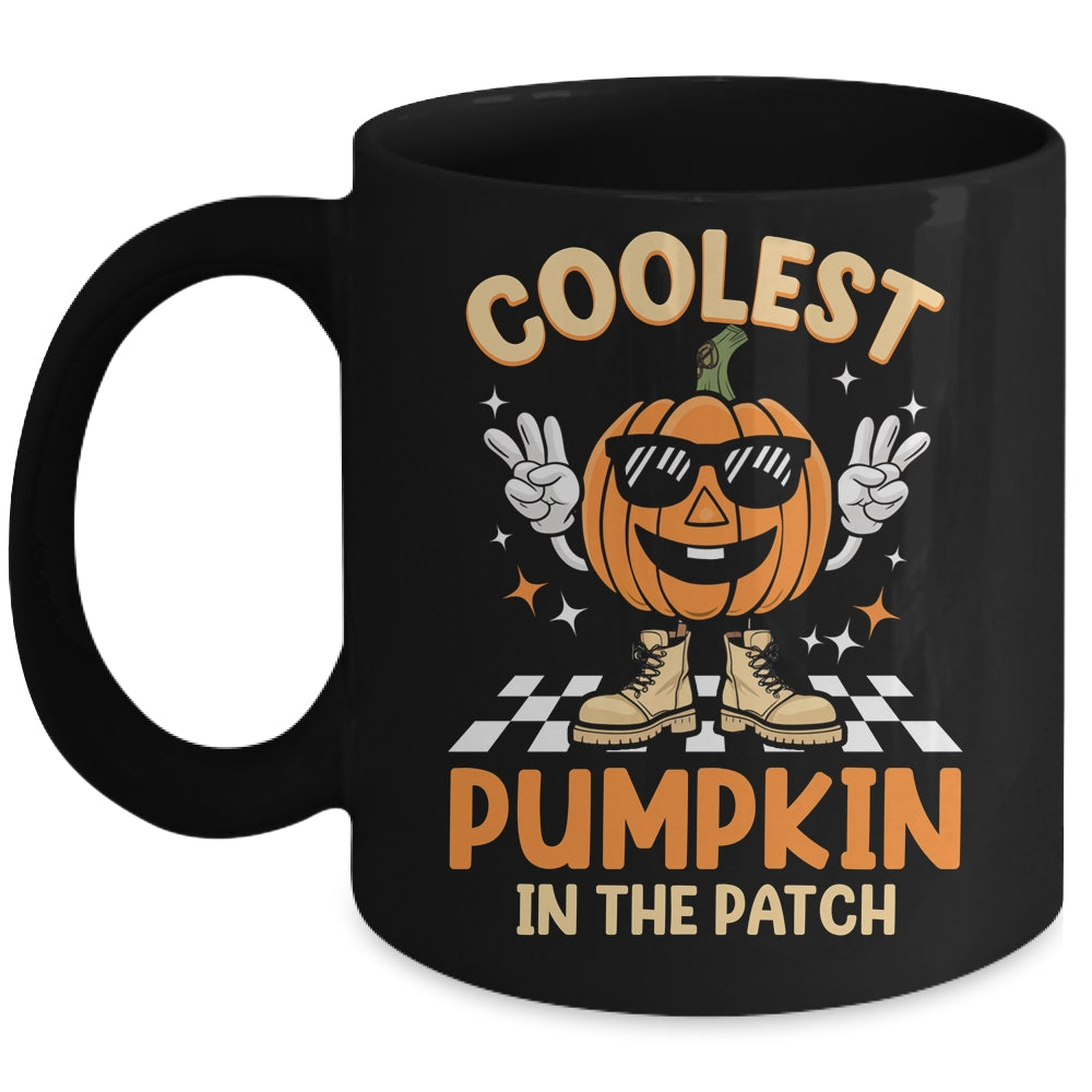 Coolest Pumpkin In The Patch Halloween Boys Girls Vintage Mug | siriusteestore