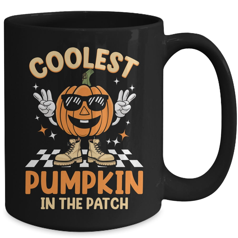 Coolest Pumpkin In The Patch Halloween Boys Girls Vintage Mug | siriusteestore