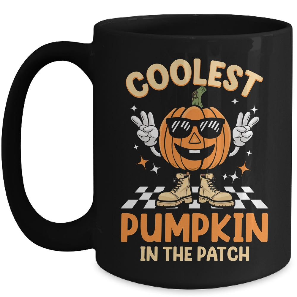 Coolest Pumpkin In The Patch Halloween Boys Girls Vintage Mug | siriusteestore